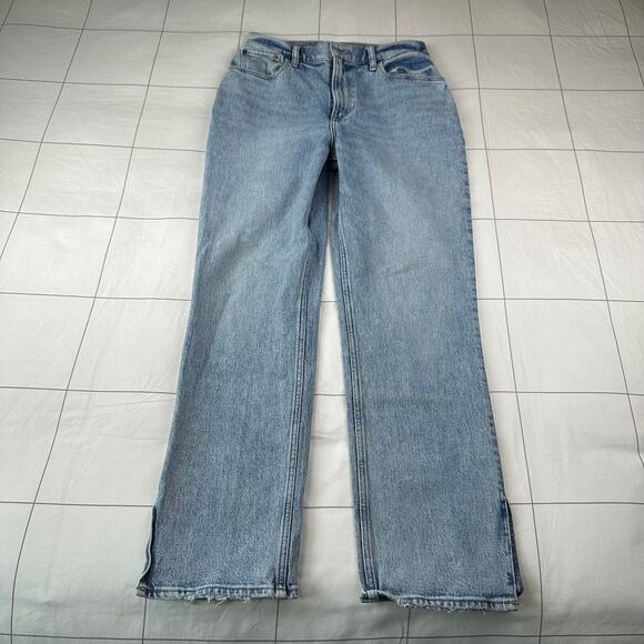 Abercrombie & Fitch Jeans Womens 28 Short Blue 90s Straight Curve Love High Rise - Picture 1 of 12